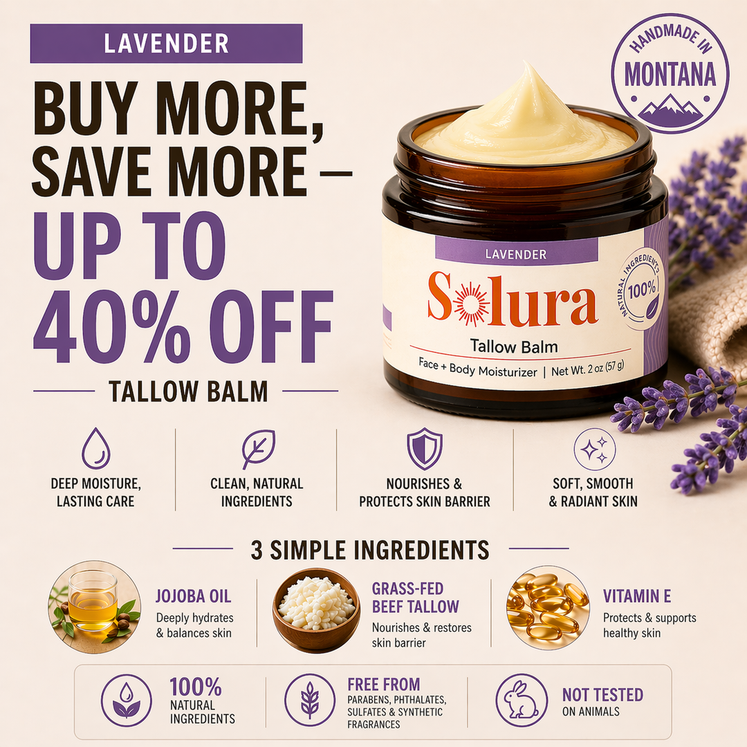 Solura Premium Tallow - Handmade in Montana