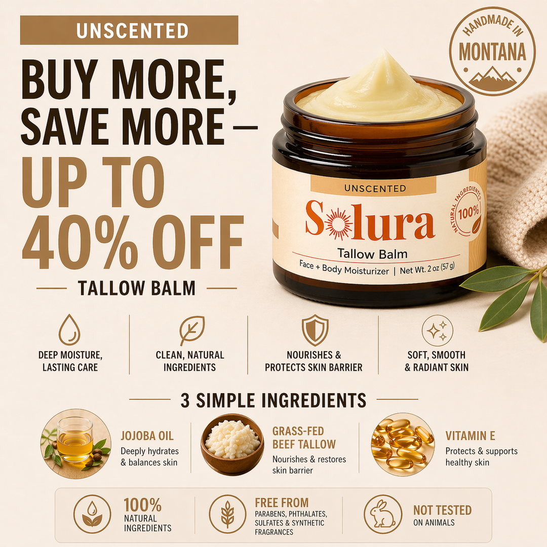 Solura Premium Tallow - Handmade in Montana