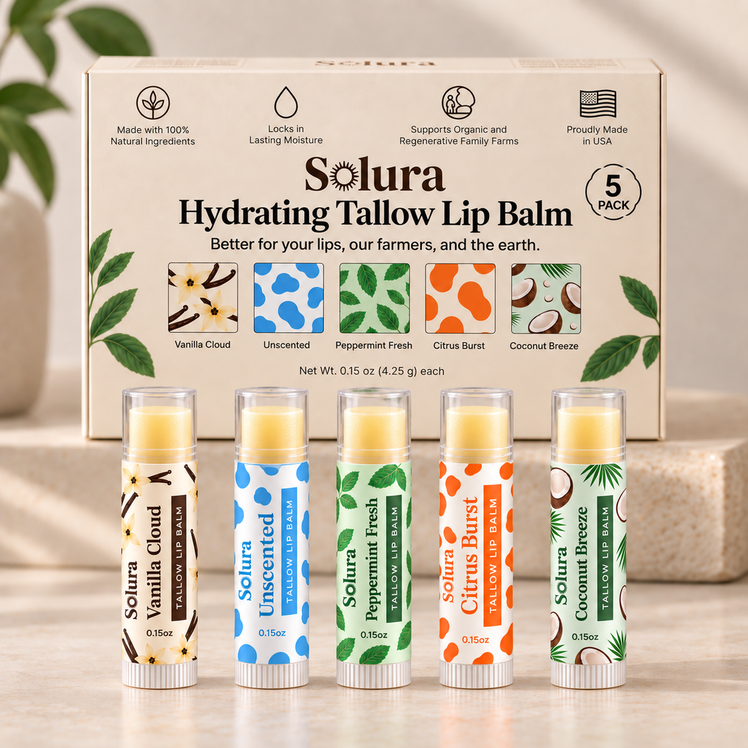 [Pre-Order] Hydrating Tallow Lip Balm - 5 Scent Variety Pack