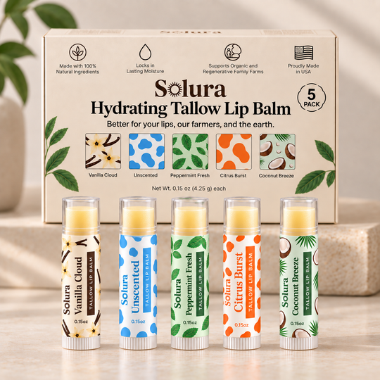 [Pre-Order] Hydrating Tallow Lip Balm - 5 Scent Variety Pack