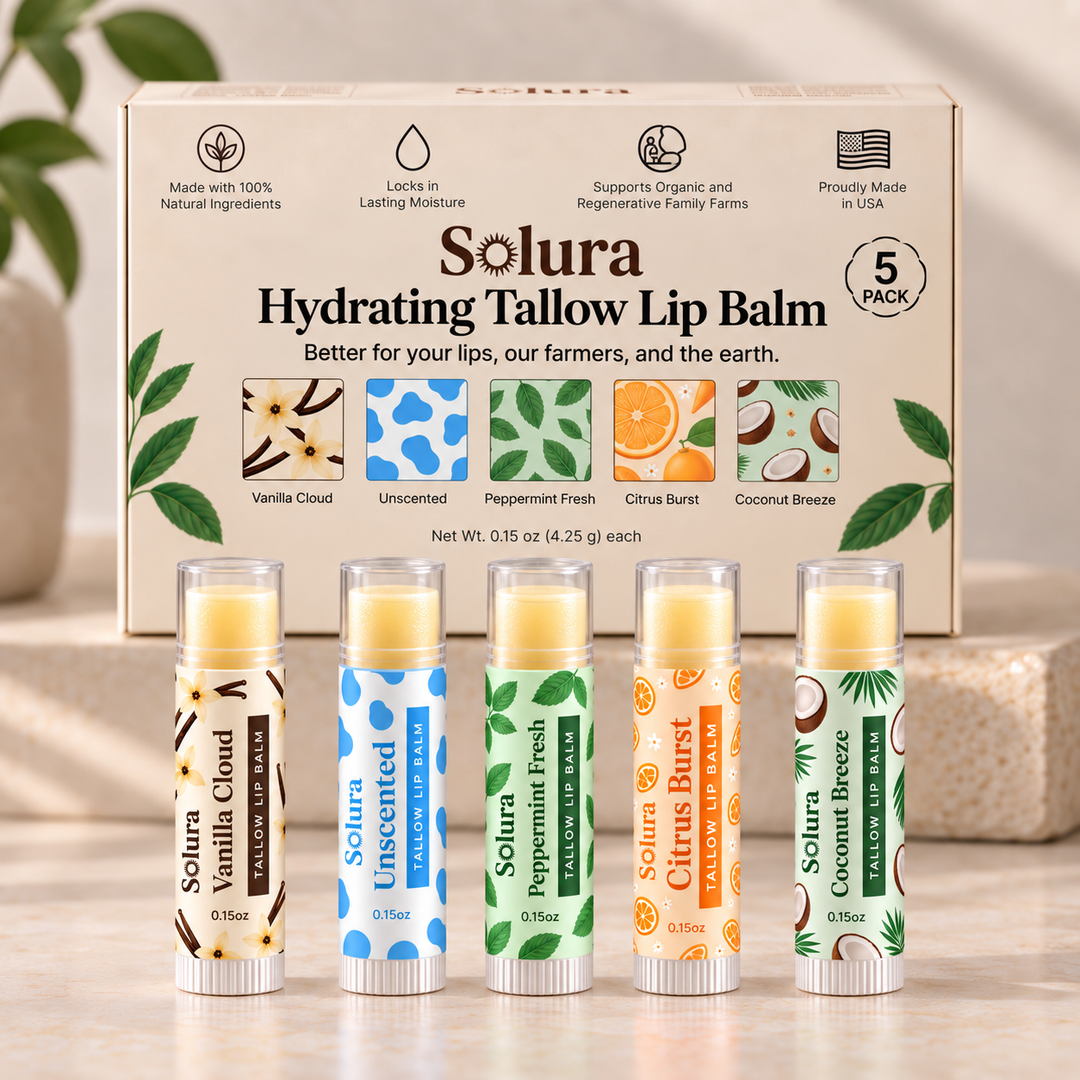 [Pre-Order] Hydrating Tallow Lip Balm - 5 Scents Variety Pack